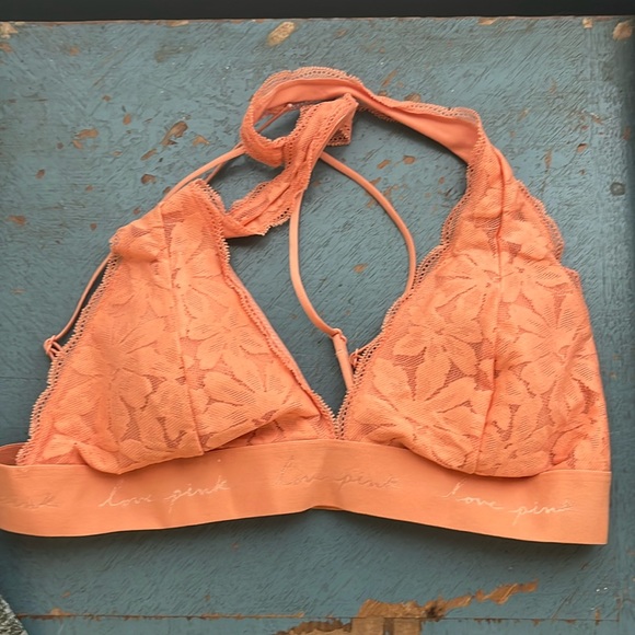 PINK Victoria's Secret Other - VS Pink Peach and Black Strappy Bralettes